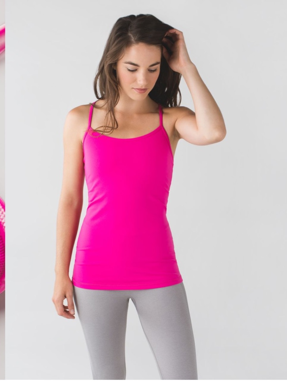 Lululemon Power Y Tank in Jewelled Magenta Size 8 Built in Shelf Bra